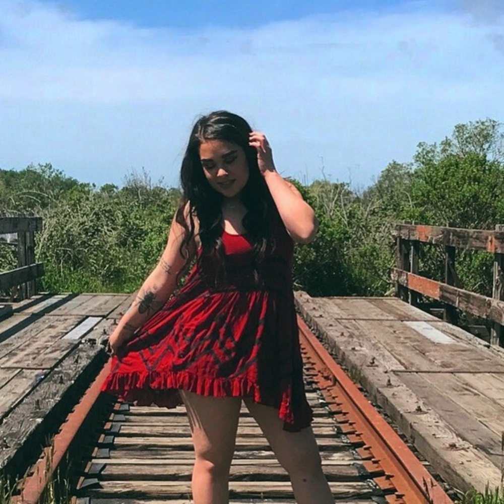 Flowy Free People Red Dress